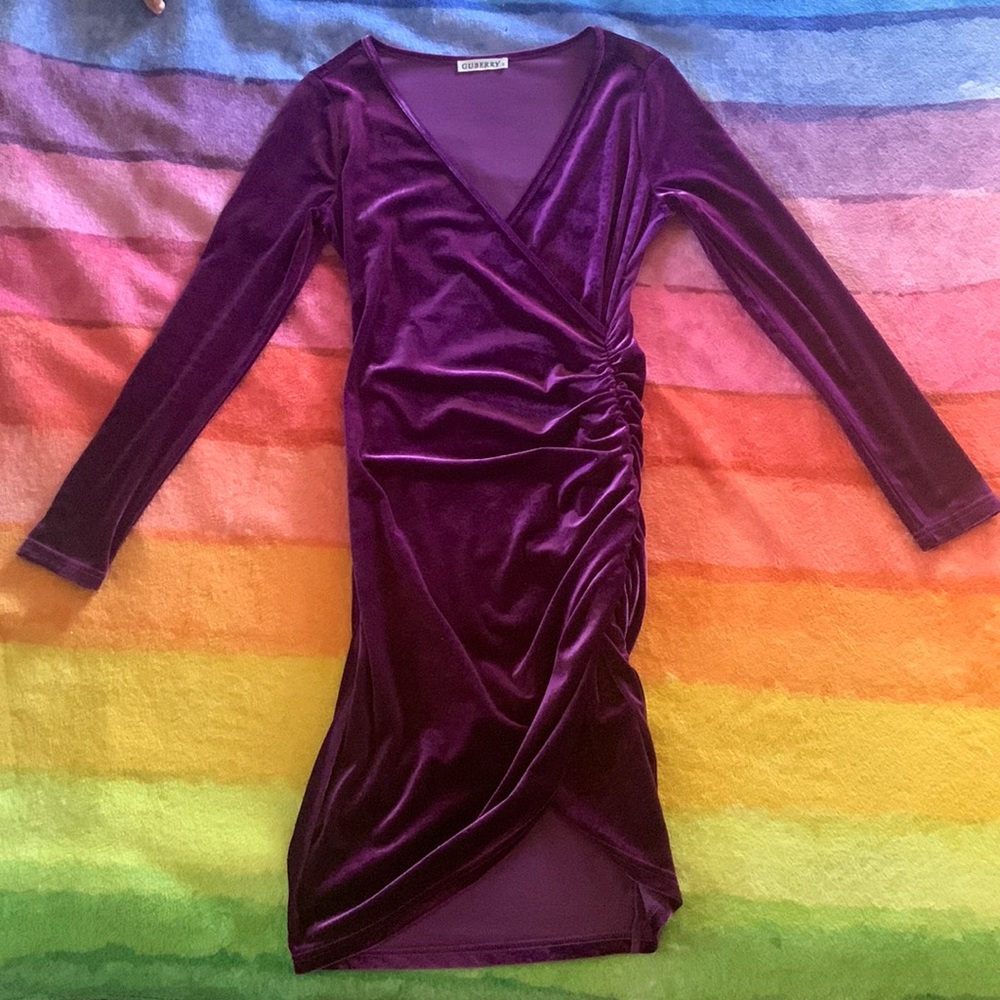 Purple Velvet Dress